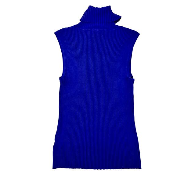 VTG Kasper Silk Cotton Top Blue Women’s Large Dopamine Dressing Longline Y2K 90s - Picture 3 of 11